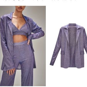 Glitter Lilac Blazer